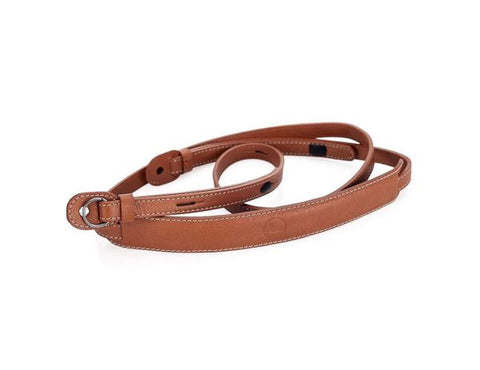 LEICA CARRYING STRAP WITH PROTECTING FLAP FOR M,LEATHER, COGNAC