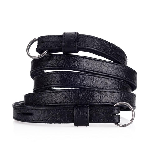 LEICA LEATHER CARRYING STRAPS, OSTRICH LOOK BLACK
