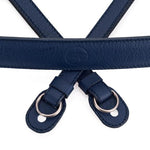 LEICA LEATHER CARRYING STRAP, DARK BLUE