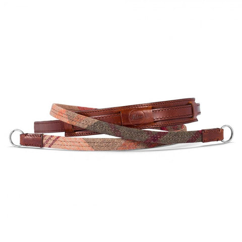LEICA NECK STRAP LIFESTYLE, LEATHER/FABRIC, CHECK