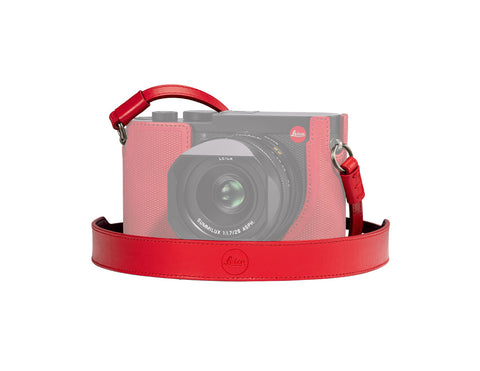 LEICA Q2 LEATHER CARRYING STRAP, RED