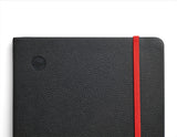 NOTEBOOK A5 HARDCOVER, BLACK-RED
