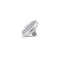 Soft Release Button, Aluminium, Silver Anodized