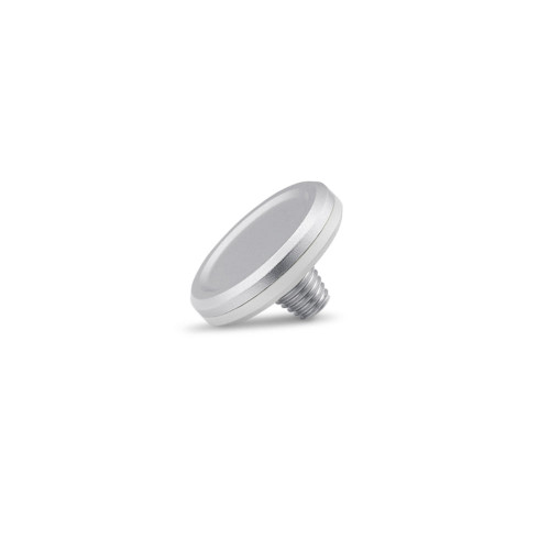 Soft Release Button, Aluminium, Silver Anodized